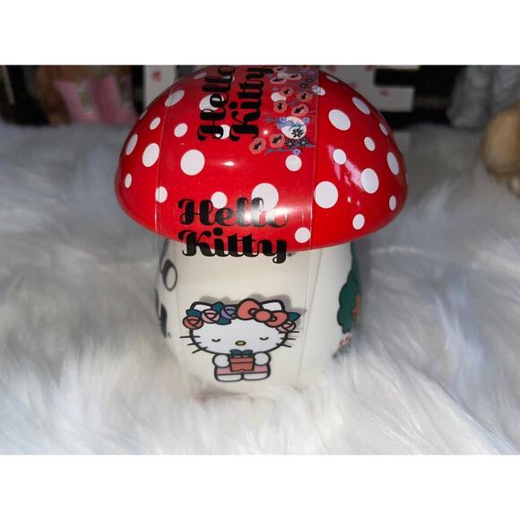 Sanrio Hello Kitty Mushroom Ceramic Mug with Lid 16 oz Cottage Core RED - Picture 5 of 8